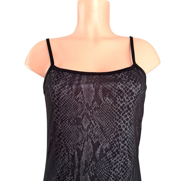 Y2K Express Snake Print Mesh Slip Dress Size Small - Picture 2 of 10